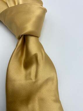Imani Uomo Gold Solid Silk Tie
